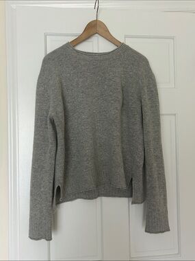 Jenni Kayne Heather Gray Scoopneck Crew Everyday Sweater